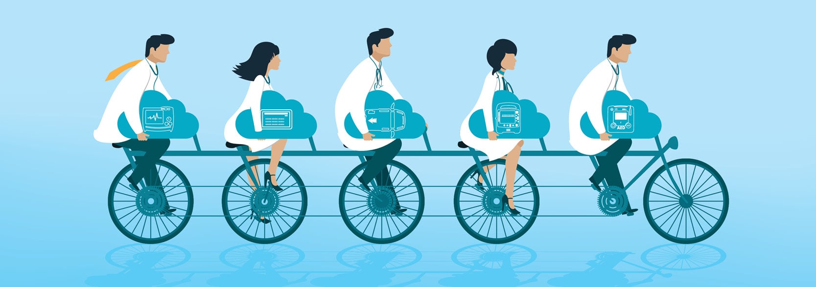 Five doctors on a bike 